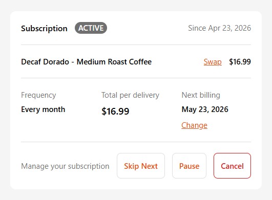 Customer self-serve portal